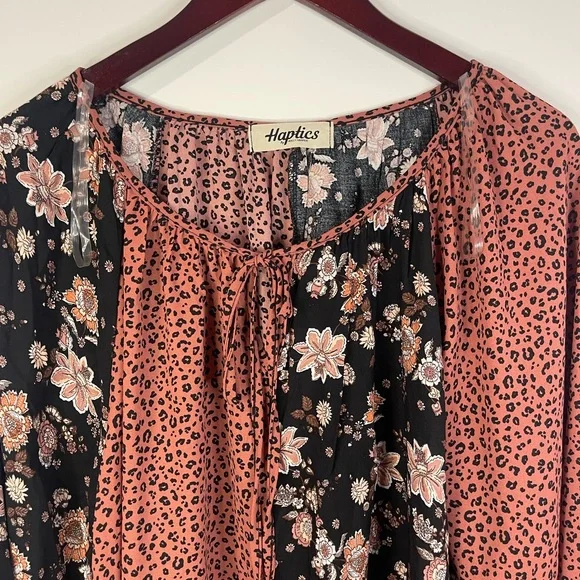 Haplics Elegant Floral and Leopard Print Blouse‎ - Picture 5 of 9